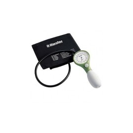 Baumanometro aneroide color verde con brazalete de velcro para adulto