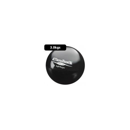 Pelota carga ligera 3.0 kg Theraband negro diámetro 11.5 cm