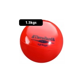 Pelota carga ligera 1.5 kg Theraband rojo diámetro 11.5 cm