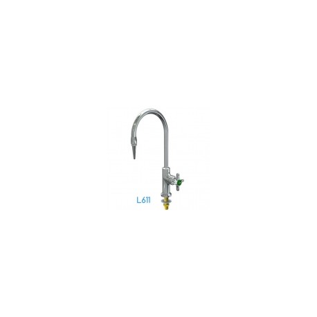 Llave sencilla tipo cuello de ganso, cromada