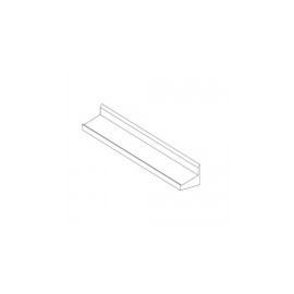 Repisa contra muro de 230 cm de acero inoxidable