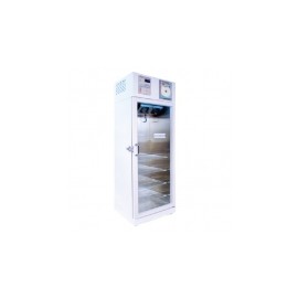 Refrigerador vertical de 3 pies para laboratorio acero inox. esmaltado con 1 puerta de cristal