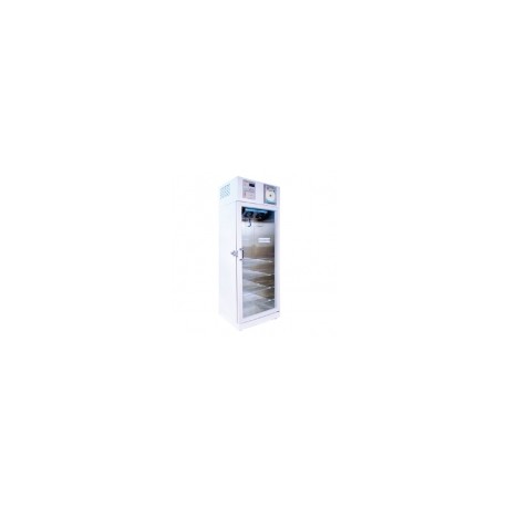 Refrigerador vertical de 3 pies para laboratorio acero inox. esmaltado con 1 puerta de cristal