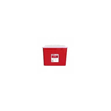 Contenedor rojo de punzo cortantes, capacidad de 8.5 litros, caja con 30 piezas