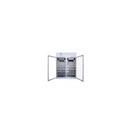 Refrigerador para farmacia de 50 p3 con termograficador, de acero esmaltado y 2 puertas de cristal