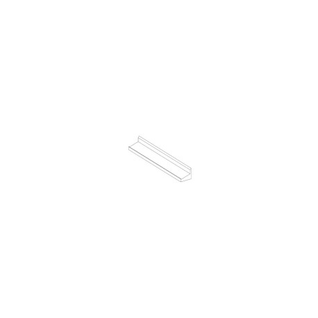 Repisa de 120 cm contra muro totalmente de acero inoxidable