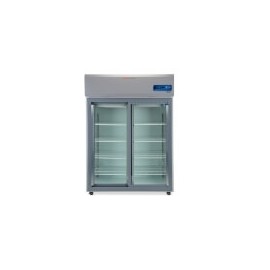 Refrigerador para laboratorio de dos puertas de vidrio deslizables