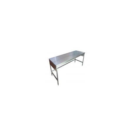 Mesa alta con cubierta de acero inoxidable de 60 x 70 x 90 cm