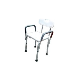 Silla de ducha blanco con respaldo c/brazos Mod. SC-11R-4