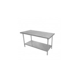 Mesa lisa de 150 cm de acero inoxidable