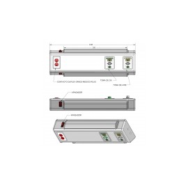 Consola 4v delta de 80 cm, 1 toma de oxígeno, 1 toma de aire, 1 contacto dúplex, 1 lámpara ARD-80CM MARCA -  Aramed