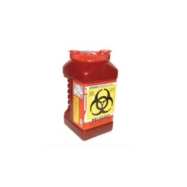Recolector de polipropileno para punzocortantes color rojo capacidad volumen -  3.0 lts. A1C-PC-3R MARCA -  A1 contenedores