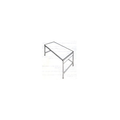 Mesa alta de 120 cm con cubierta de acero inoxidable Cal. 20 HEL-HM277 MARCA -  Herlis