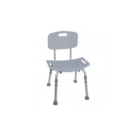 Silla para baño con respaldo color gris DD-SD12202KDDR MARCA -  Drive DeVilbiss