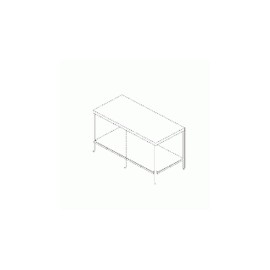 Mesa lisa de 180 cm de acero inoxidable HEL-HM397 MARCA -  Herlis