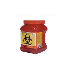 Recolector de polipropileno para punzocortantes color rojo 1.7 litros, económico A1C-PC-1R MARCA -  A1 contenedores