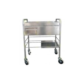 Carro para medicamentos 70 x 40 x 90 cm acero inoxidable HEL-HM69 MARCA -  Herlis