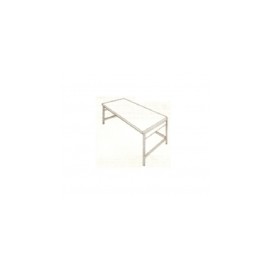 Mesa baja de 150 cm con cubierta de acero inoxidable 150 x 70 x 75 HEL-HM287 MARCA -  Herlis