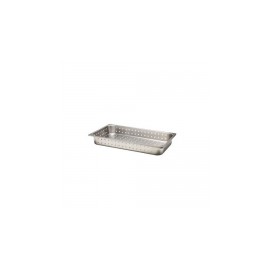 Charola rectangular de acero inoxidable con perforaciones 20.8 x 26.7 x 7 cm HEL-0132 MARCA -  Herlis