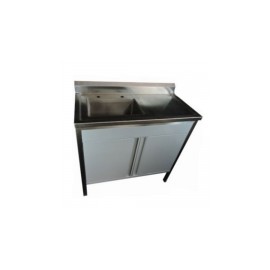 Lavabo Pasteur derecho de 120 cm de acero inoxidable HEL-HM129 MARCA -  Herlis