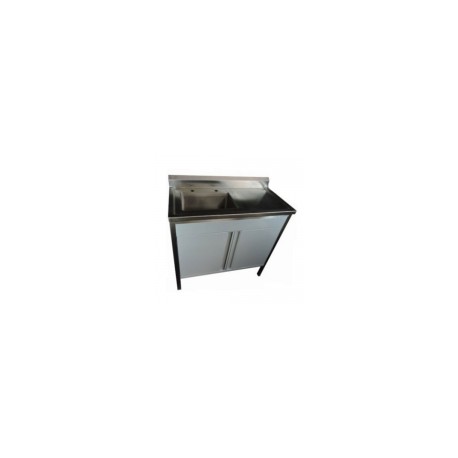 Lavabo Pasteur derecho de 120 cm de acero inoxidable HEL-HM129 MARCA -  Herlis