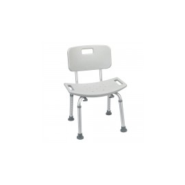 Silla para baño color gris con respaldo DRI-RTL12202KDR MARCA -  Drive Medical