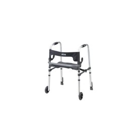 Andadera plegable de aluminio con asiento abatible y frenos de empuje. Marca Drive DRI-570-012-35-4 MARCA -  Drive Medical