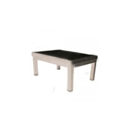 Banqueta de altura de acero inoxidable de un peldaño de 40x28x22cm HEL-HM28 MARCA -  Herlis