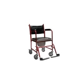 Silla cómodo, descansa pies con ruedas Mod. KY691 color rojo DRI-460-001-14-1 MARCA -  Drive Medical