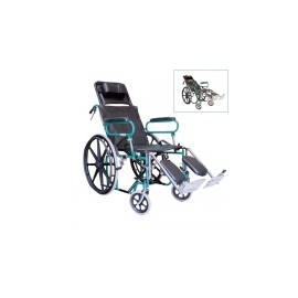 Silla de ruedas de acero reclinable 18" SRR902VMS MST-SRRKY902BGC-PCV MARCA -  Medical Store