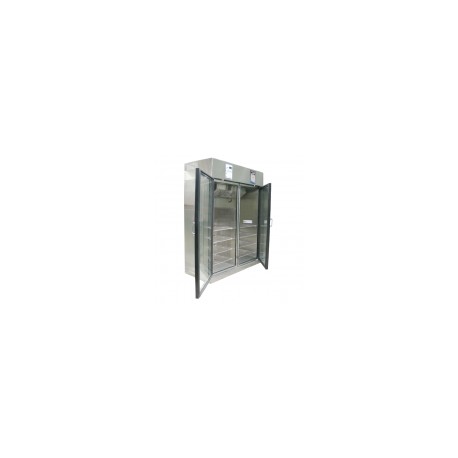 Refrigerador vertical de 35 pies para farmacia de acero inoxidable con 2 puertas de cristal REF-RFACDV-35 MARCA -  RefriMed