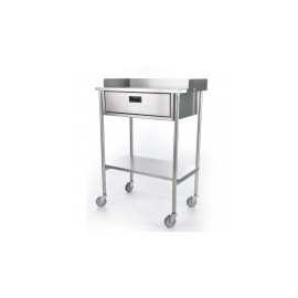 Mesa pasteur tubular de acero inoxidable con cajón CIS-5730 MARCA -  Ciiasa