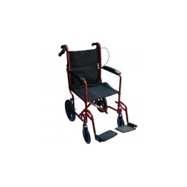 Silla de traslado de aluminio con asiento de 19" color rojo MST-STAE-712M MARCA -  Medical Store