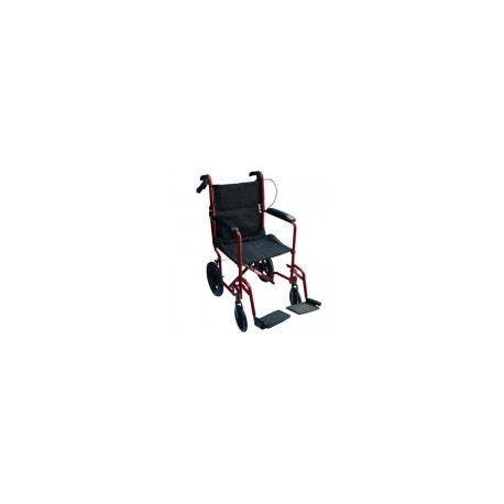 Silla de traslado de aluminio con asiento de 19" color rojo MST-STAE-712M MARCA -  Medical Store