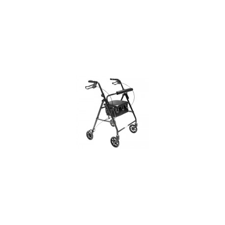 Andadera Rollator de acero AJ-2025BK color negro MST-ANDROLAJ-2025BK MARCA -  Medical Store