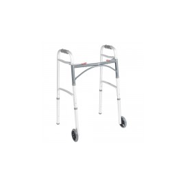 Andadera plegable de dos botones con dos ruedas de 5" Deluxe para adulto DRI-10210-4 MARCA -  Drive Medical