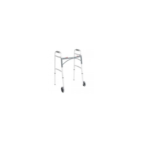 Andadera plegable de dos botones con dos ruedas de 5" Deluxe para adulto DRI-10210-4 MARCA -  Drive Medical