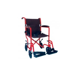 Silla de traslado de aluminio 19" color rojo MST-STAE-710MRD MARCA -  Medical Store