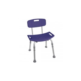 Silla para baño con respaldo color azul DRI-12202KDRB-1 MARCA -  Drive Medical