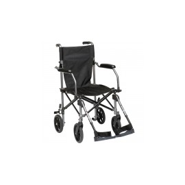 Silla de traslado de aluminio con asiento de 18" Travelite DRI-TC005GY MARCA -  Drive Medical