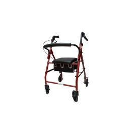 Andadera Rollator de acero AJ-2025 color roja MST-570-004-82-4 MARCA -  Medical Store