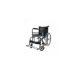 Silla de ruedas cromada con brazo fijo recto y asiento  en vinil MST-570-003-99-4 MARCA -  Medical Store